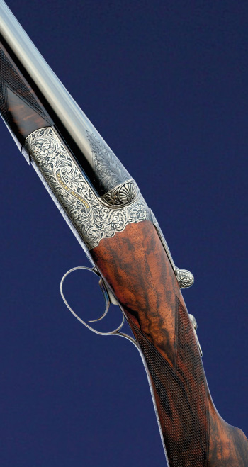 Mike Yardley tries out a Westley Richards boxlock shotgun