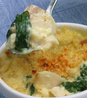 The Weald Smokery's smoked haddock and spinach pots
