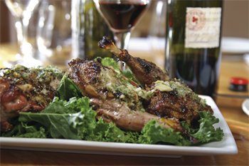 Garlic lemon and parsley roasted pheasant