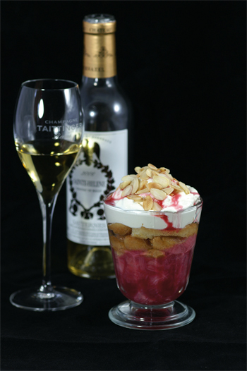 Rhubarb trifle