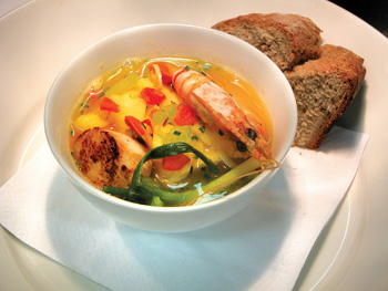 Scallop and Prawn broth 
