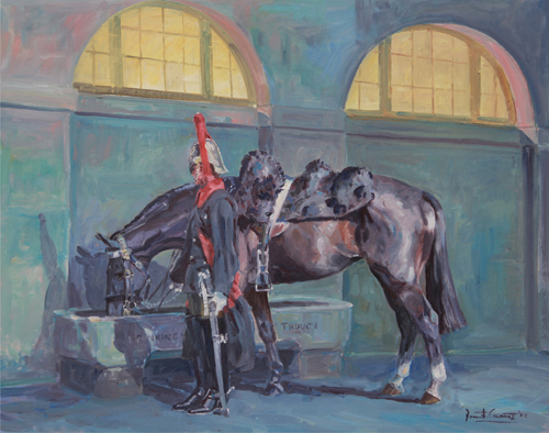 Household Cavalry Mounted Regiment Art Exhibition at Hyde Park Barracks, Knightsbridge, 23rd - 26th April.