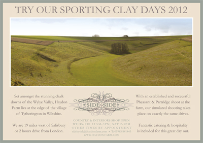 Simulated-game clay shooting in Wiltshire